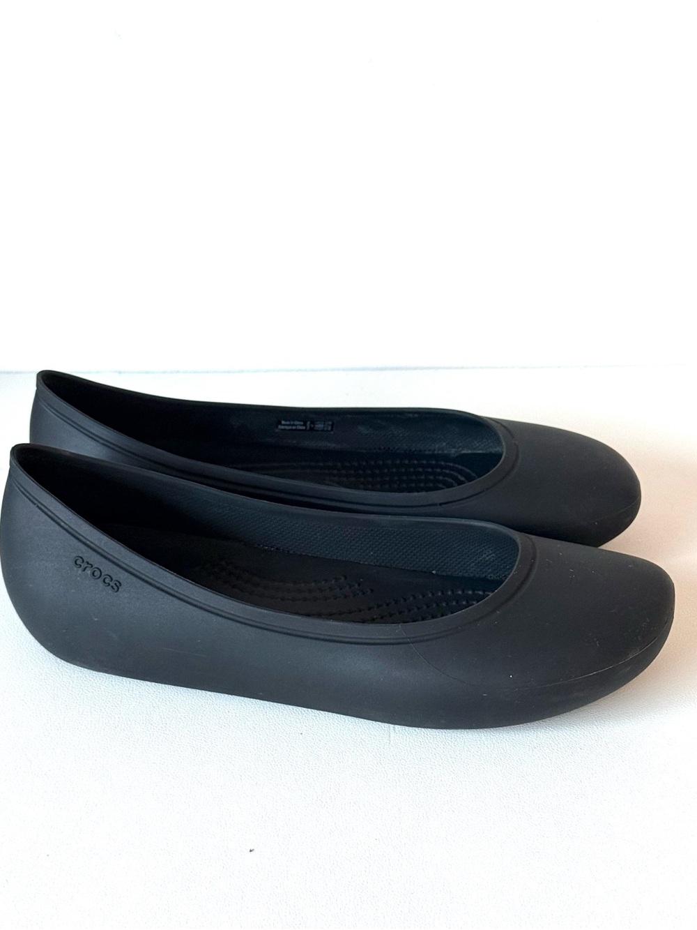 Crocs Classic Black Brooklyn Ballet Flats Comfortable Slip ons